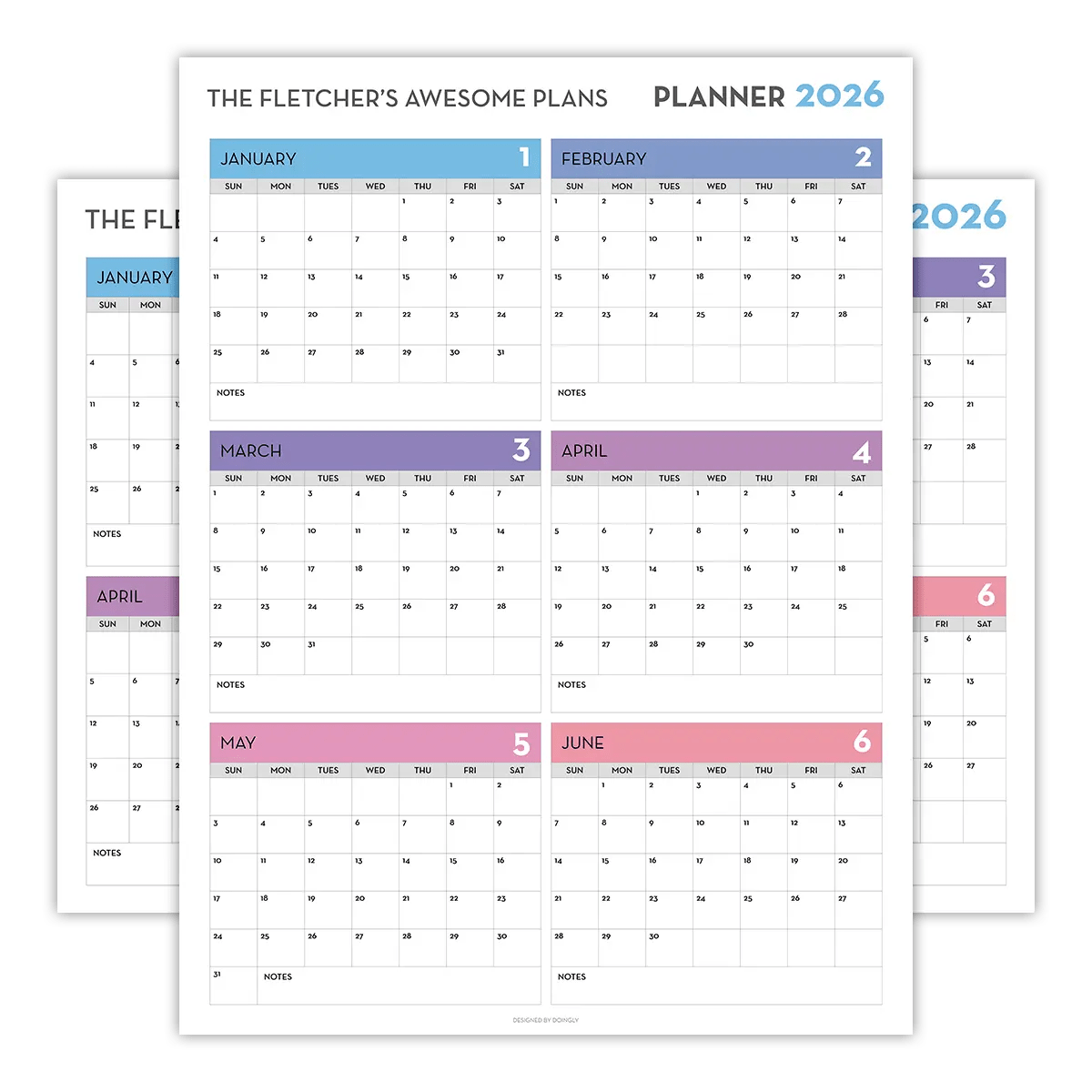 2026 Personalized Wall Calendar 1 1 - New Poster Print by doingly