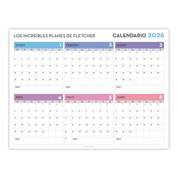 2026 Personalized Wall Calendar 1 ES 9 - New Poster Print by doingly