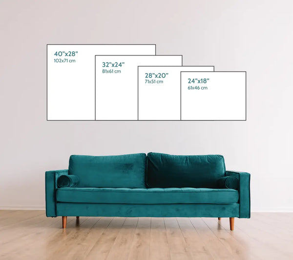 Size Chart of Horizontal Prints