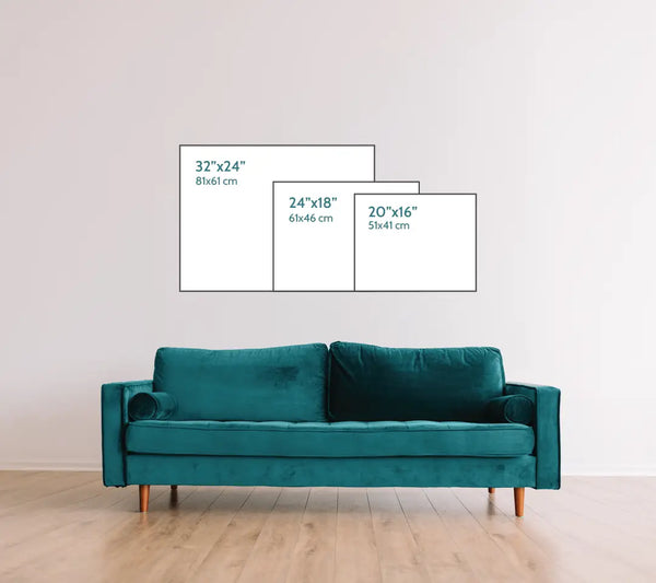 Size Chart of Horizontal Matte Prints
