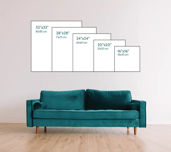 Size Chart of Square Prints