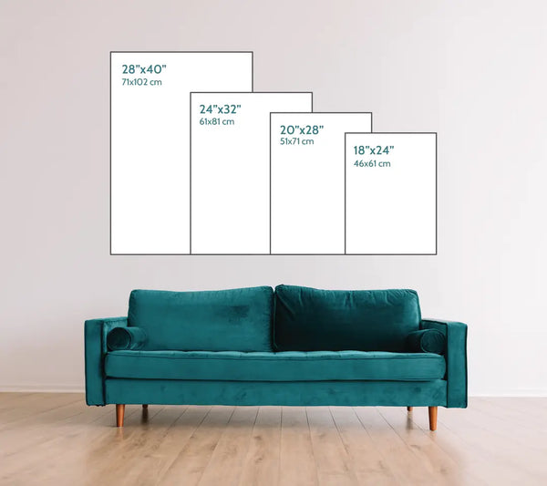 Size Chart of Vertical Prints
