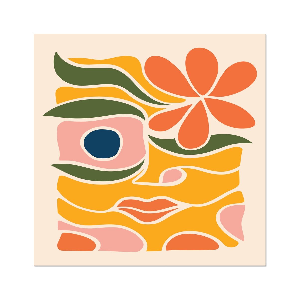 Boho Abstract 01 7 - Abstract Framed Print by doingly