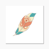 Boho Feathers 01 2 - Boho Wall Tile by doingly