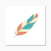 Boho Feathers 02 2 - Boho Wall Tile by doingly