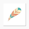 Boho Feathers 03 2 - Boho Wall Tile by doingly