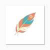 Boho Feathers 08 2 - Boho Wall Tile by doingly