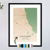 Chicago Maps 1 - Map Matte Print by doingly