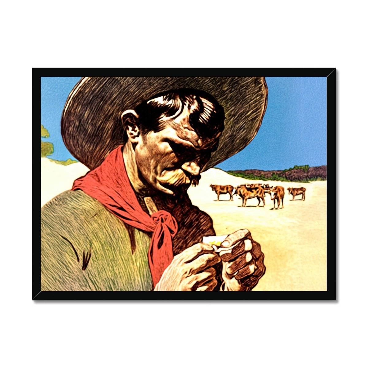Cowboy Ranchero 1 - Close - ups Framed Print by doingly
