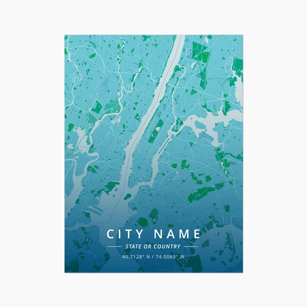 Custom Map 10 - Map Matte Print by doingly