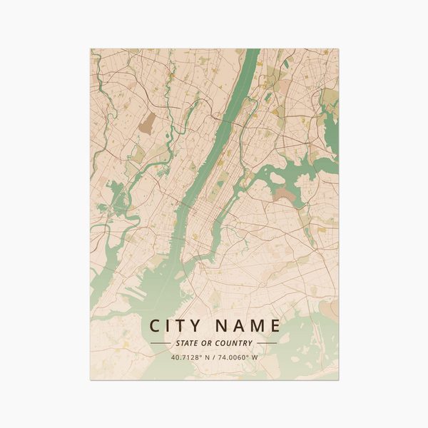 Custom Map 8 - Map Matte Print by doingly