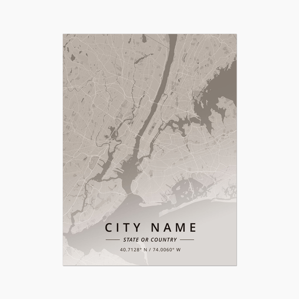 Custom Map 7 - Map Matte Print by doingly