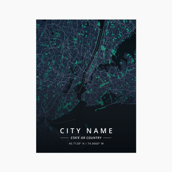 Custom Map 9 - Map Matte Print by doingly