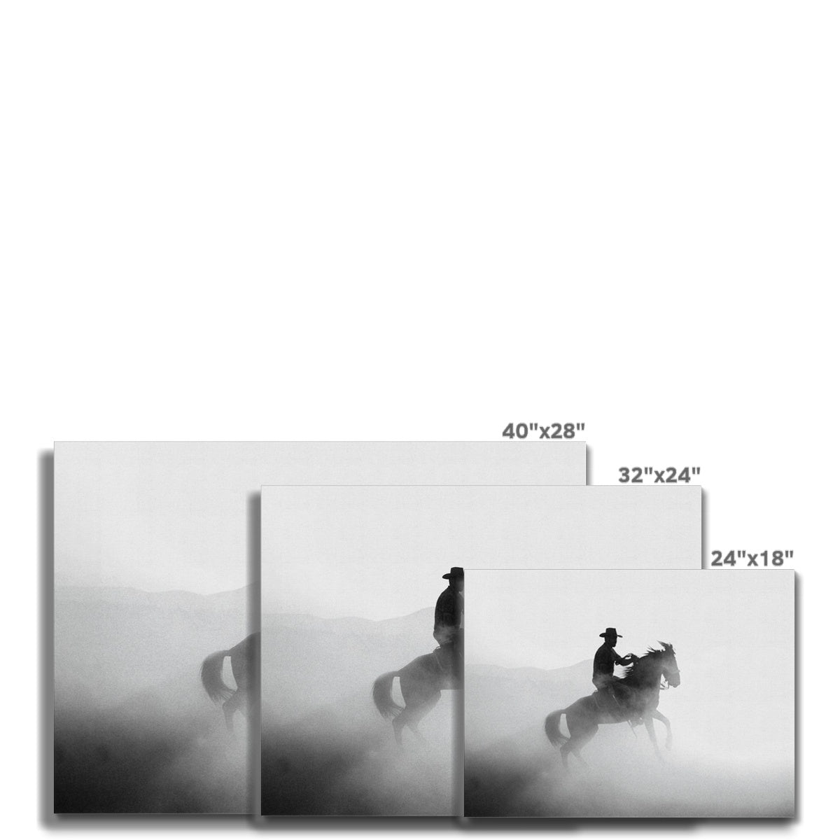 Dusty Dawn Cowboy 8 - Animal Canvas Print by doingly