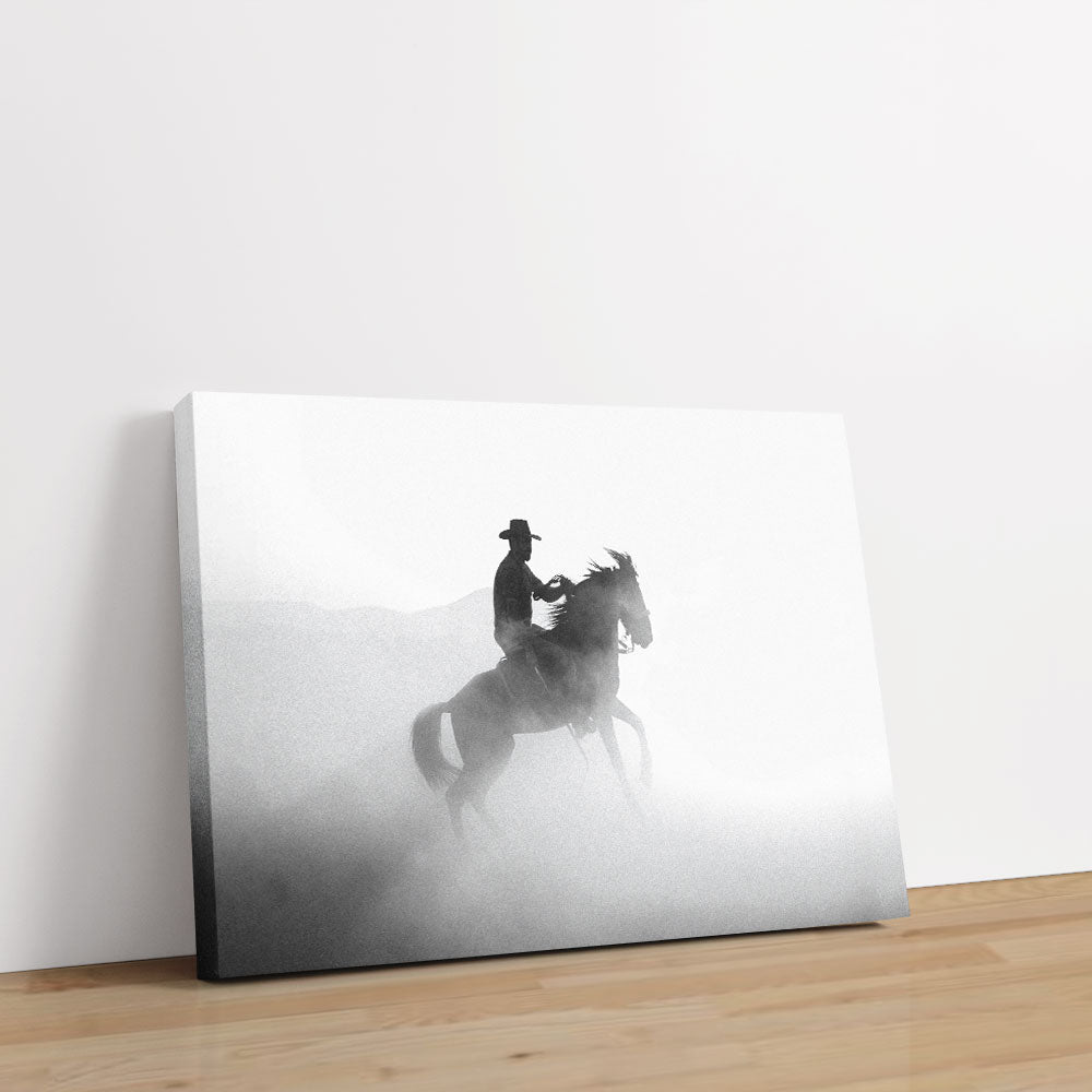 Dusty Dawn Cowboy 1 - Animal Canvas Print by doingly