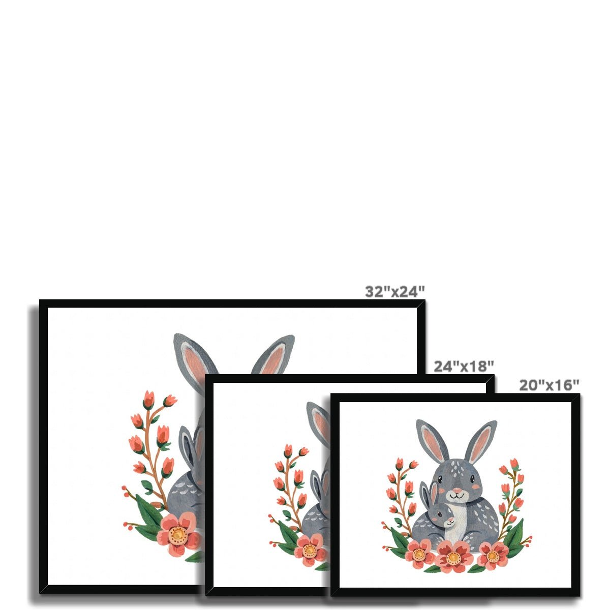 Enchanted Bonds - Bunny 2 5 - Animal Poster Print by doingly
