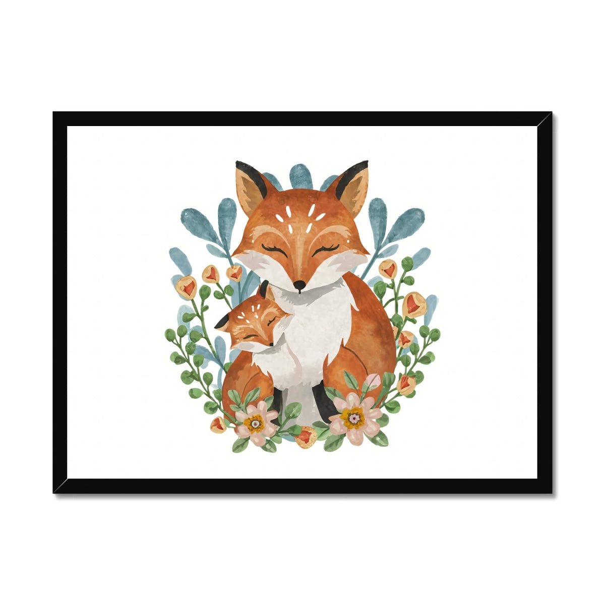 Enchanted Bonds - Fox 1 - Animal Poster Print by doingly