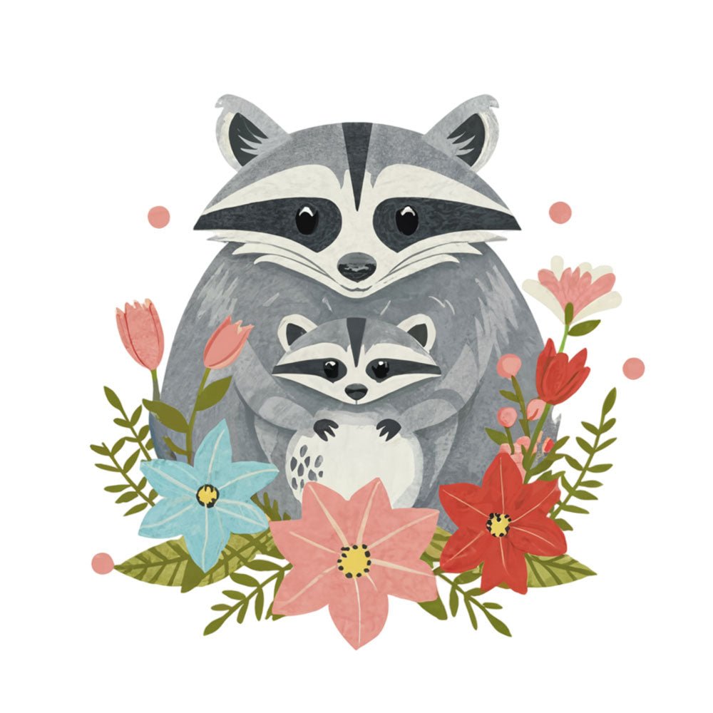 Enchanted Bonds - Racoon 2 2 - Animal Poster Print by doingly