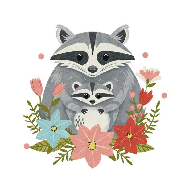 Enchanted Bonds - Racoon 2 2 - Animal Poster Print by doingly