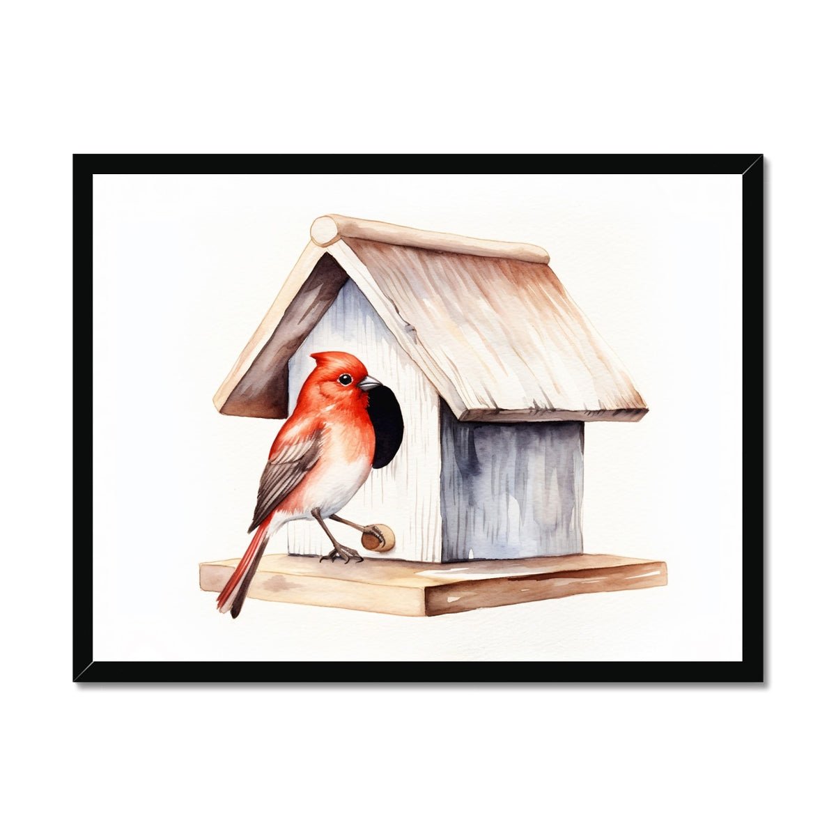 Feathered Creations - Birdhouse 01 1 - Poster Poster Print by doingly