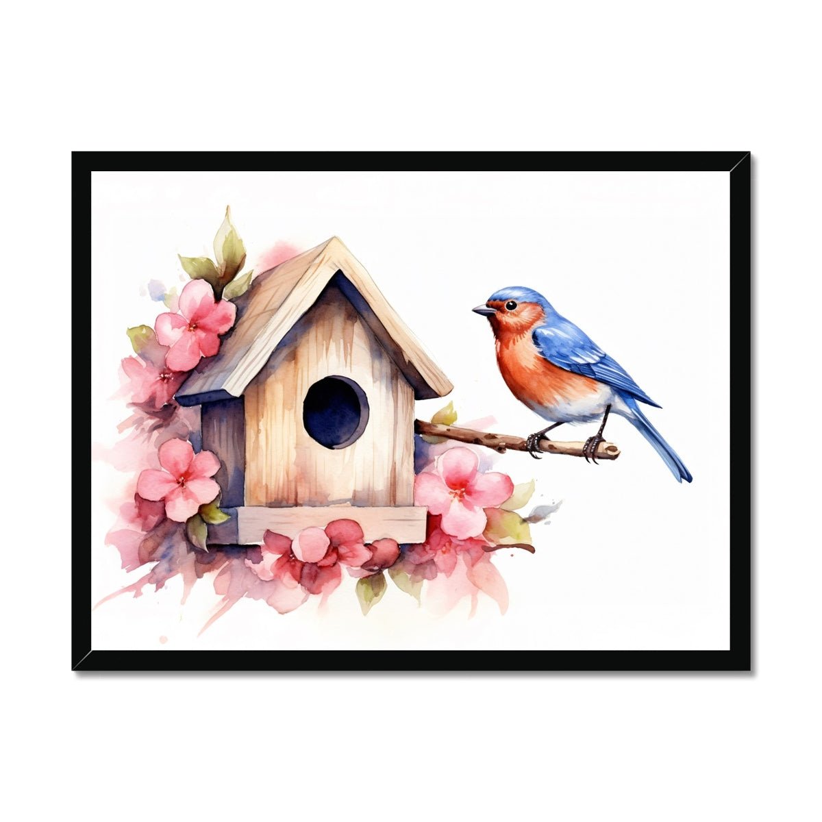 Feathered Creations - Birdhouse 02 1 - Poster Poster Print by doingly
