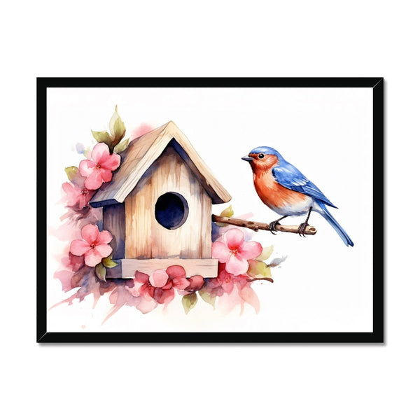 Feathered Creations - Birdhouse 02 1 - Poster Poster Print by doingly