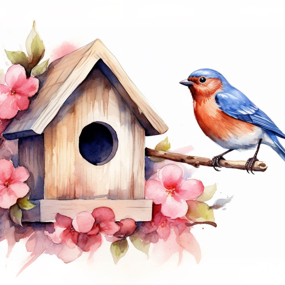 Feathered Creations - Birdhouse 02 2 - Poster Poster Print by doingly