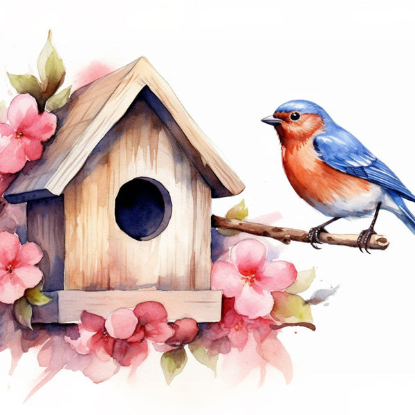 Feathered Creations - Birdhouse 02 2 - Poster Poster Print by doingly