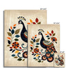 Folk Art Peacock 7 - Animal Framed Print by doingly