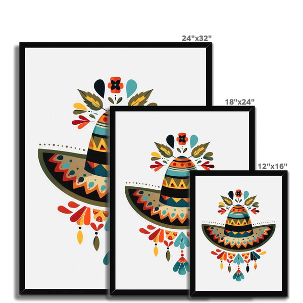 Folk Art Sombrero Bloom 5 - Floral Classic Print by doingly