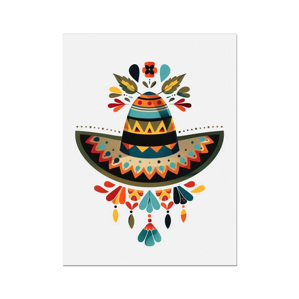 Folk Art Sombrero Bloom 7 - Floral Classic Print by doingly