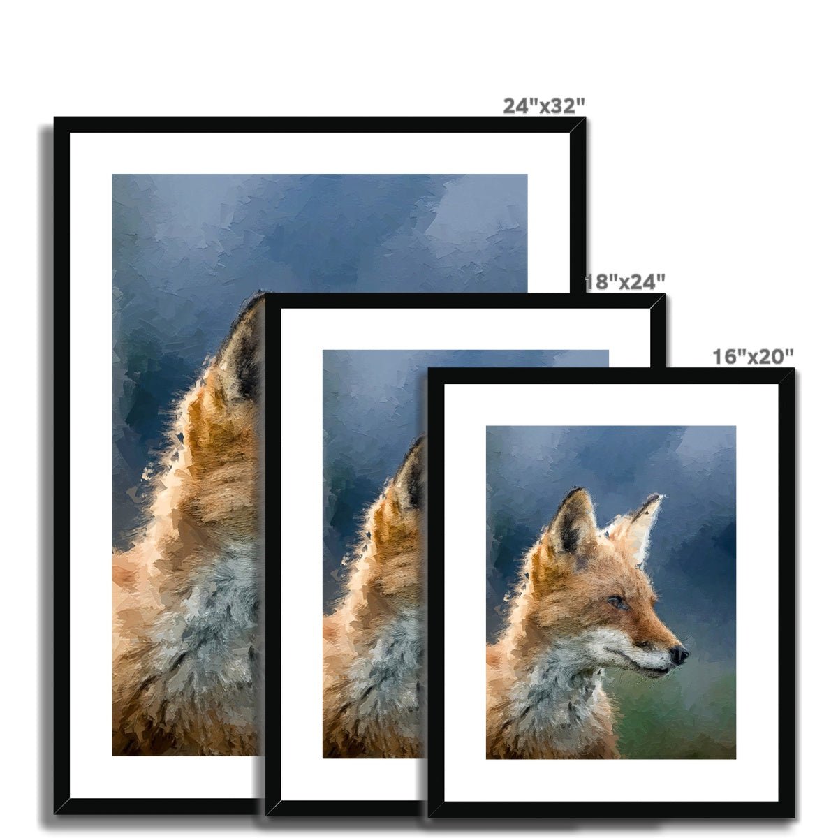 Fox Portrait 5 - Animal Matte Print by doingly