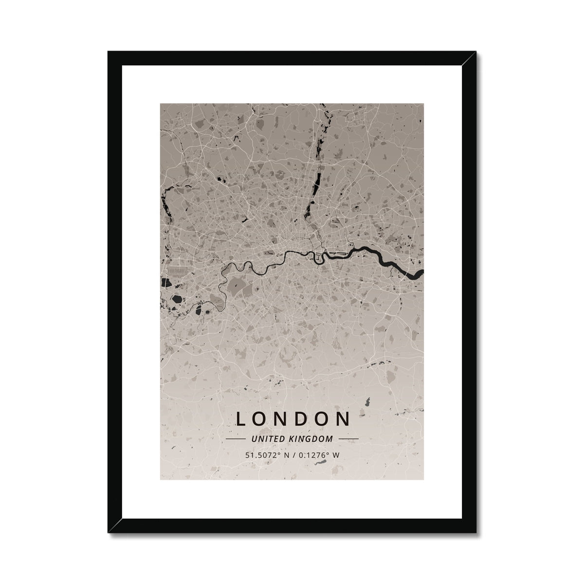 London Map Prints 3 - Map Matte Print by doingly