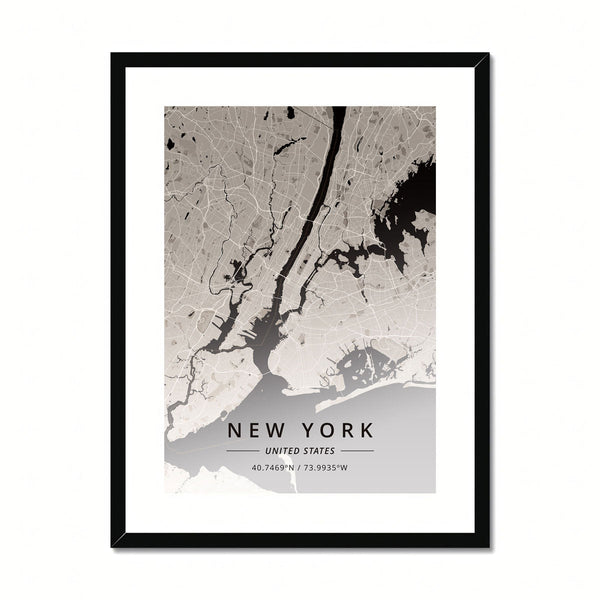 New York Maps 7 - Map Matte Print by doingly