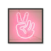 Peace (neon) Framed Photo Tile 1 - Tile Fine art by doingly