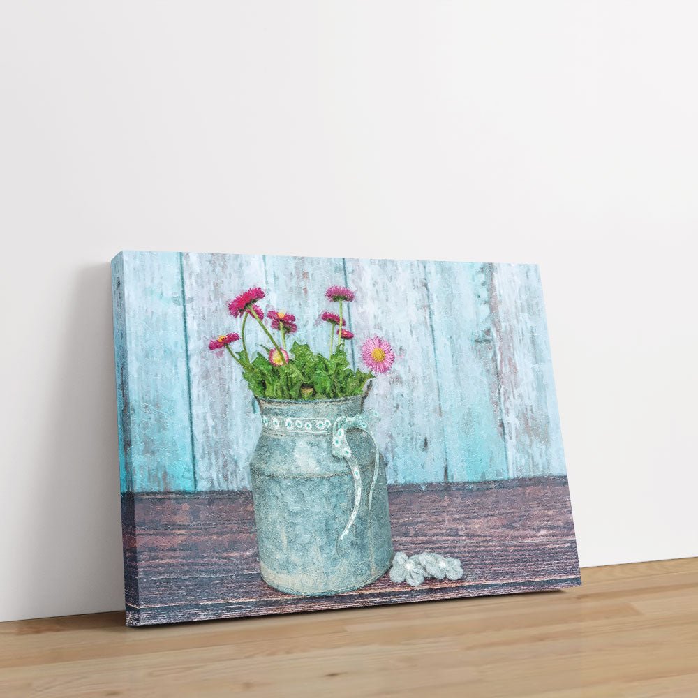 Rustic Floral Harmony 1 - New Canvas Print by doingly