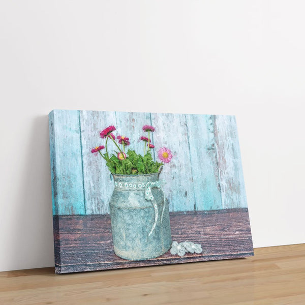 Rustic Floral Harmony 1 - New Canvas Print by doingly