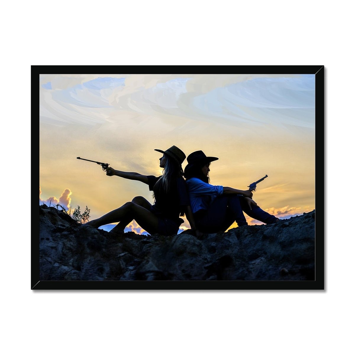Saddle Sisters 1 - New Framed Print by doingly