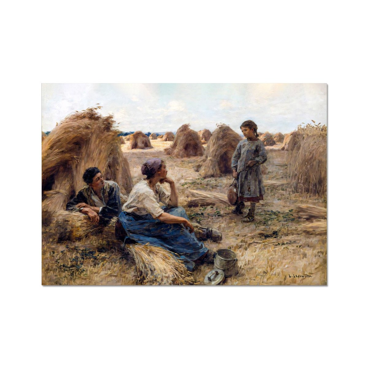 Wheatfield (Noonday Rest) 6 - Farm Life Fine art by doingly