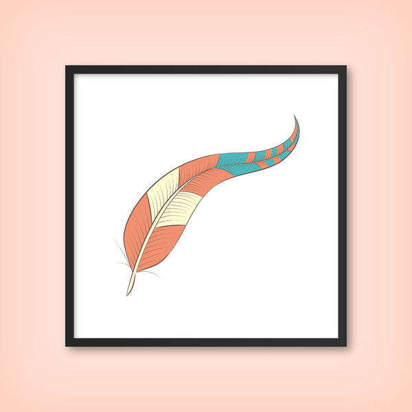 Boho Feathers A9 1 - Tile Art Print by doingly