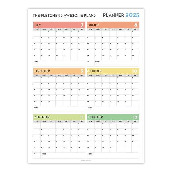 2025 Personalized Wall Calendar 2 7 - New Poster Print by doingly