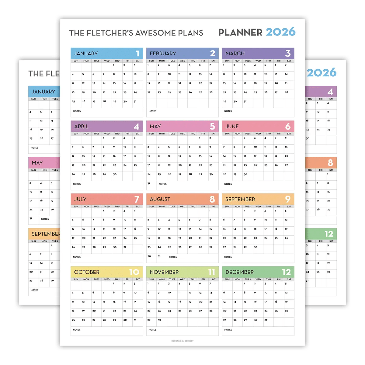 2026 Personalized Wall Calendar 1 1 - New Poster Print by doingly