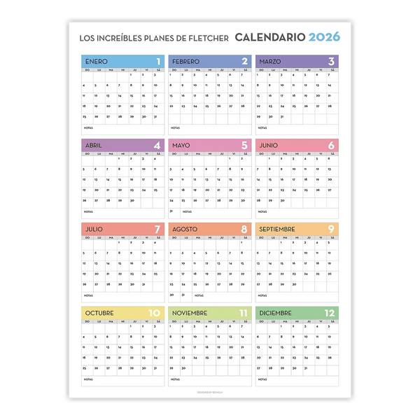 2026 Personalized Wall Calendar 1 ES 8 - New Poster Print by doingly