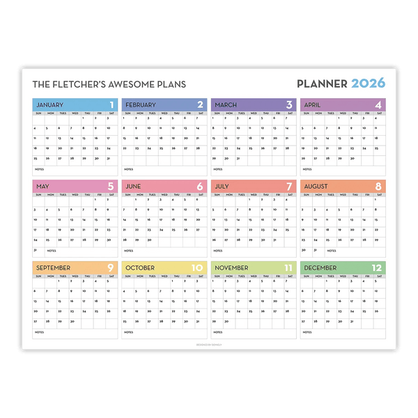 2026 Personalized Wall Calendar 1 ES 7 - New Poster Print by doingly