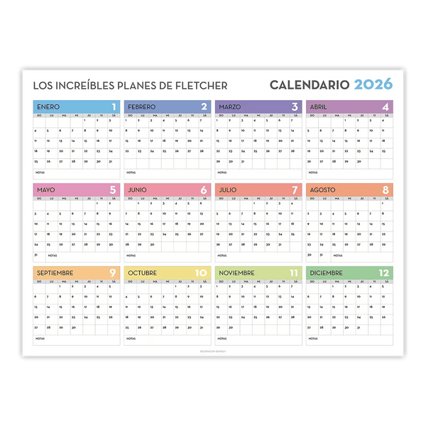 2026 Personalized Wall Calendar 1 ES 6 - New Poster Print by doingly