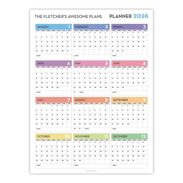 2026 Personalized Wall Calendar 1 ES 9 - New Poster Print by doingly