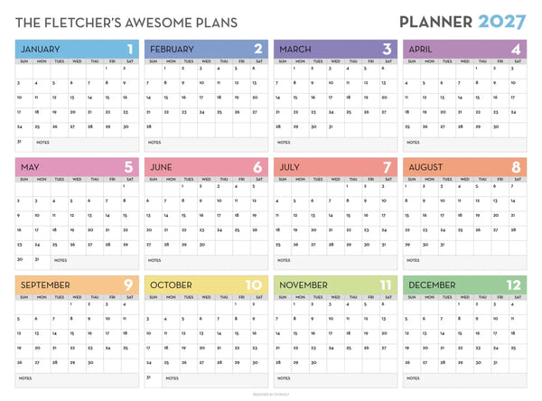 2027 Wall Calendar 7 - New Poster Print by doingly