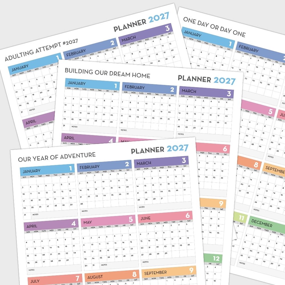 2027 Wall Calendar 2 - New Poster Print by doingly