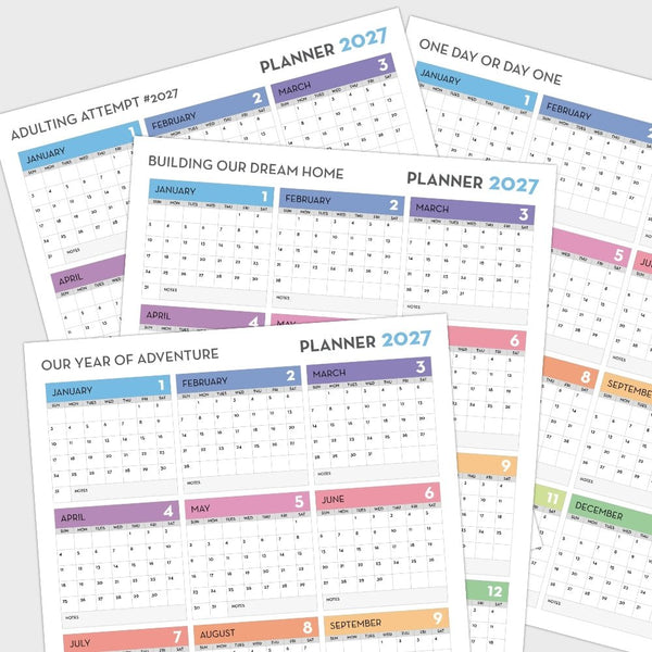 2027 Wall Calendar 2 - New Poster Print by doingly