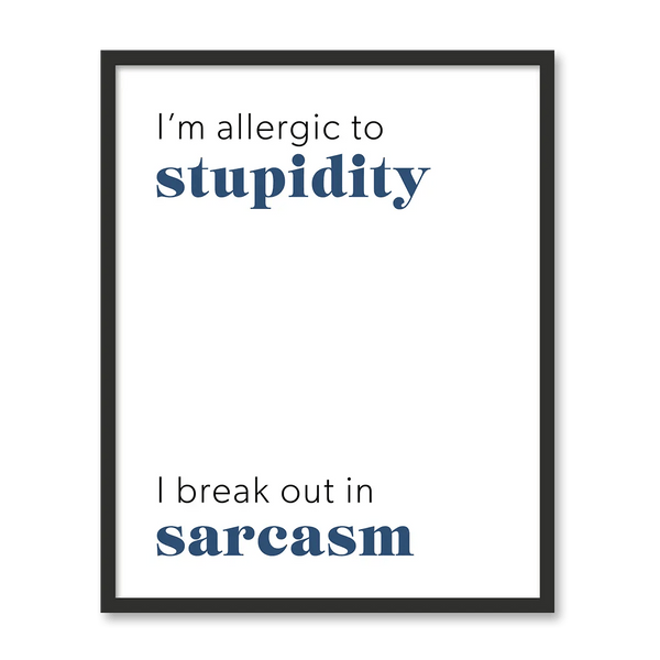 Allergic to Stupidity 1 - Tile Wall Tile by doingly